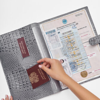 Папка для документов серая